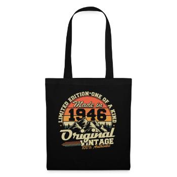 Original 1946 Vintage jahrgang GeburtstagGeschenk - Stoffbeutel - Schwarz - Vorne