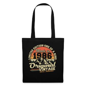 Original 1986 Vintage jahrgang GeburtstagGeschenk - Stoffbeutel - Schwarz - Vorne