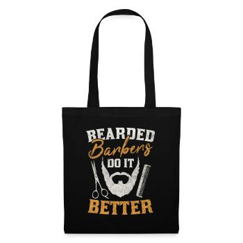Bearded Barbers Do It Better Hair Stylist Design - Stoffbeutel - Schwarz - Vorne