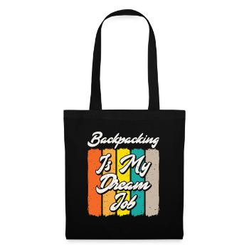 Le sac à dos est mon métier de rêve Graphisme rétro Sunset - Sac en tissu - noir - Devant