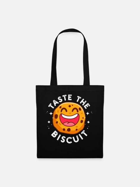 Cheerful Cookie Emoticon-Logo - Stoffbeutel - Schwarz