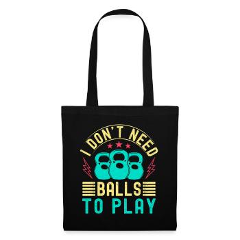 Les passionnés de fitness n’ont pas besoin de ballons pour jouer - Sac en tissu - noir - Devant