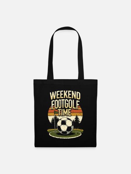 Footgolf Fußballgolf Weekend Footgolf Time - Stoffbeutel - Schwarz