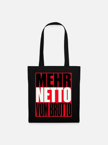 Mehr Netto Vom Brutto - Stoffbeutel - Schwarz