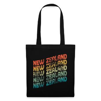 Néo-Zélandais Néo-Zélandais Rétro Vintage NZ - Sac en tissu - noir - Devant