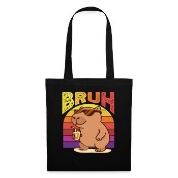 Bruh Capybaras, lunettes de soleil mignonnes et drôles - Sac en tissu - noir - Devant