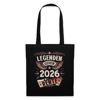 Retirement Gift Man Pensioner Pension 2026 Funny - Tote Bag - black - Front