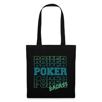 Badass Poker Gradient Typo - Tote Bag - black - Front