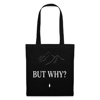 BUT WHY? Penguin Mountains Line Art - Tote Bag - black - Front