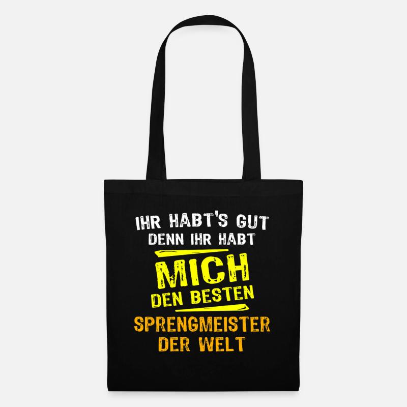Sprengmeister Geschenk - Stoffbeutel - Schwarz