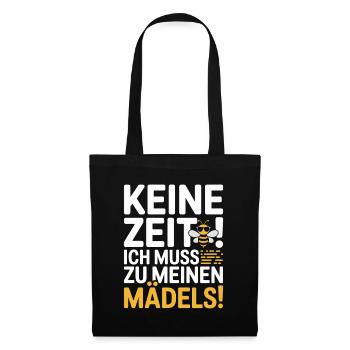 Bee No Time Girls apicultrice qui dit abeilles mellifères - Sac en tissu - noir - Devant