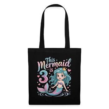 Mermaid 3rd Birthday 3 Years - Tote Bag - black - Front