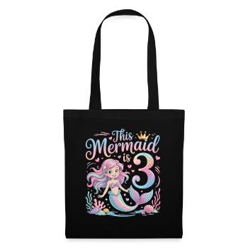 Mermaid 3rd Birthday 3 Years - Tote Bag - black - Front