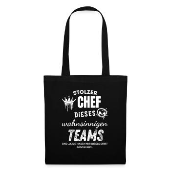 Stolzer Chef des wahnsinnigen Teams Chef Geschenk - Tote Bag - black - Front