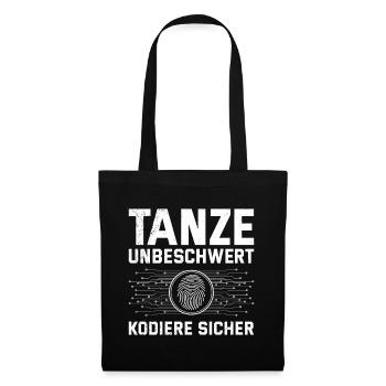 Science Coder DANCE CAREFREE, CODE SAFELY - Tote Bag - black - Front
