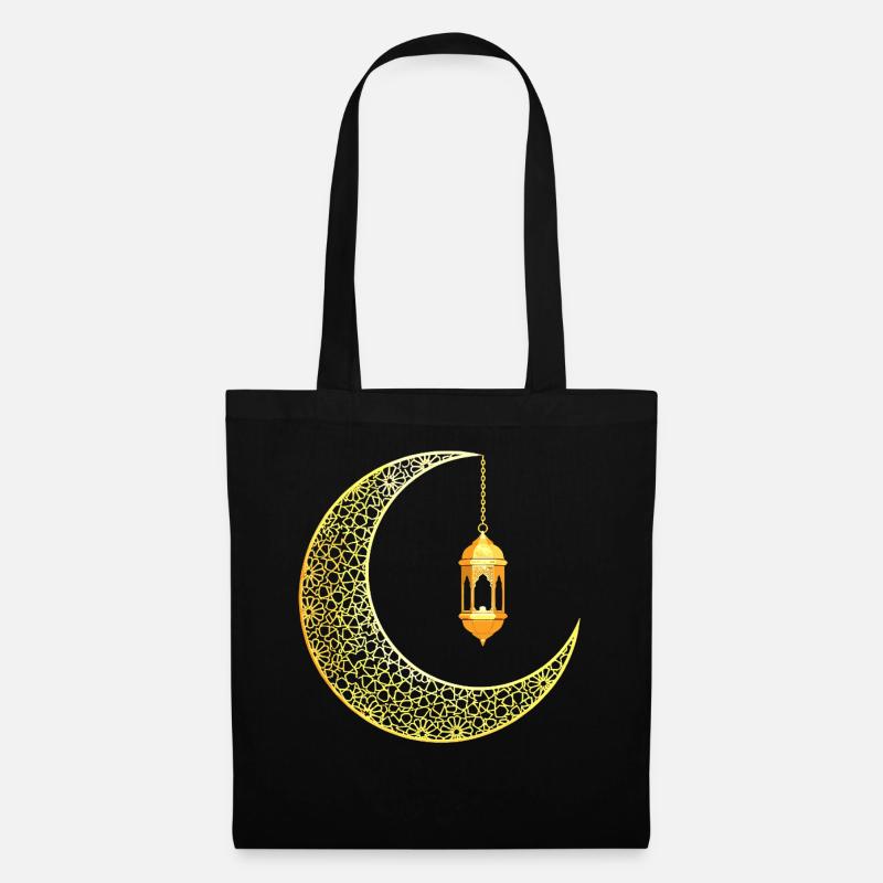 Ramadan Mondsichel Eid Mubarak - Stoffbeutel - Schwarz