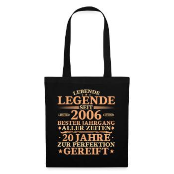 2006 Vintage Born 20 Years Birthday - Tote Bag - black - Front