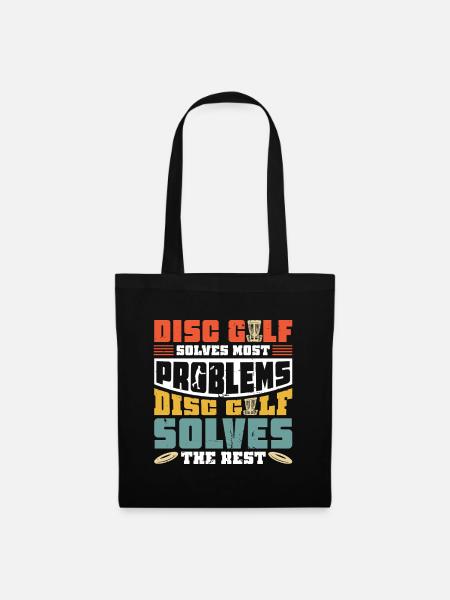 Disc Golf Geschenke Discgolf - Stoffbeutel - Schwarz