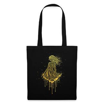 Elegant Woman Gold Ornament Art - Tote Bag - black - Front