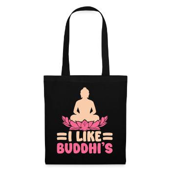 Yoga I Like Buddhi´s Funny Yoga - Stoffbeutel - Schwarz - Vorne