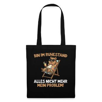 Finally retirement - Chilled quokka in a deck chair - Tote Bag - black - Front