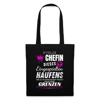 Stolze Chefin eingespielte Haufen Chefin Geschenke - Sac en tissu - noir - Devant