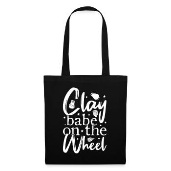 Pottery Artists Clay Babe On The Wheel Pottery - Tote Bag - black - Front
