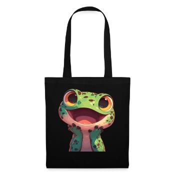Lézard des lézards - Sac en tissu - noir - Devant