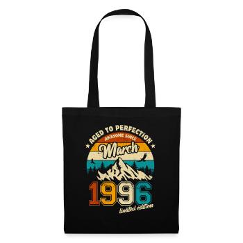 Vintage Limited Edition March 1996 Birthday - Tote Bag - black - Front