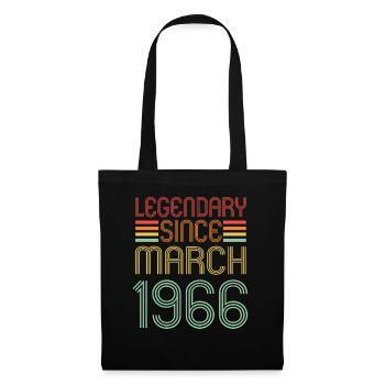 Legendary since March 1966, Retro, Birthday - Tote Bag - black - Front