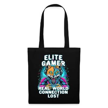 Joueur : jeux vidéo élites drôles, console de geek - Sac en tissu - noir - Devant