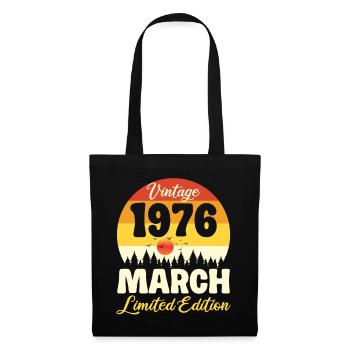 50 Year Anniversary March 1976 Retro Vintage Gift - Tote Bag - black - Front