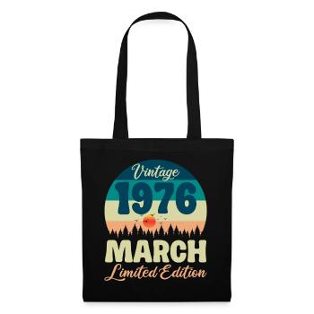 Vintage March 50 Year Old 1976 Birthday Gift - Tote Bag - black - Front