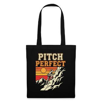 Pitch Perfect Klettern Alpin Sonnenuntergang - Stoffbeutel - Schwarz - Vorne