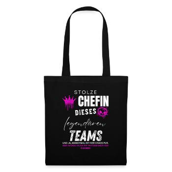 Stolze Chefin legendäres Team Chefin Geschenke - Tote Bag - black - Front