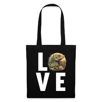 Lézard des lézards - Sac en tissu - noir - Devant