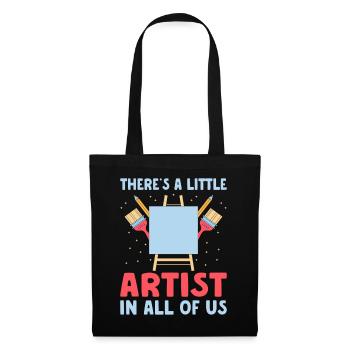 Artist Painter Graphic Little Artist In All Of Us - Tote Bag - black - Front