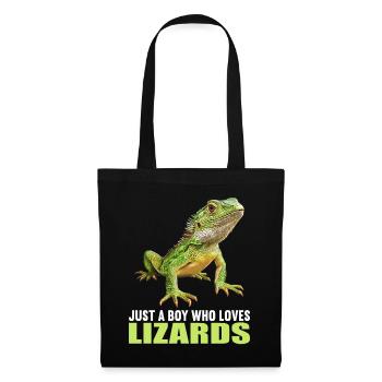 Lézard des lézards - Sac en tissu - noir - Devant