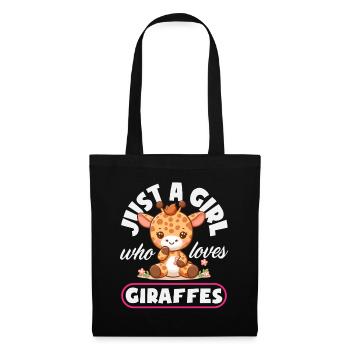 Juste une fille qui aime les girafes - Sac en tissu - noir - Devant