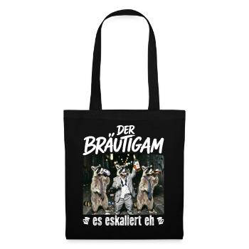 Bachelor Party Men Shirt Groom Bachelor Party - Tote Bag - black - Front