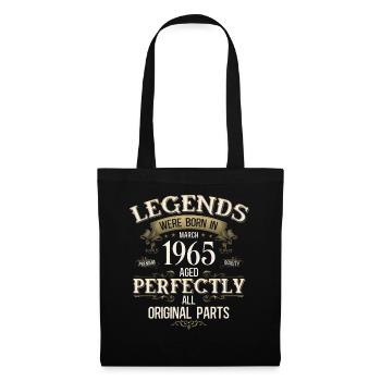 61st Birthday Gift Husband Vintage March 1965 - Tote Bag - black - Front