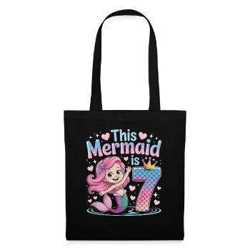 Sirène 7e ans - Sac en tissu - noir - Devant