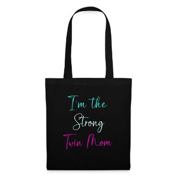 Cadeau de maman des jumeaux Maman des jumeaux - Sac en tissu - noir - Devant