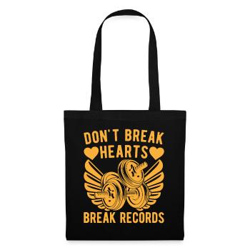 Fitness Motivation Bodybuilder bat des records Salle de sport - Sac en tissu - noir - Devant