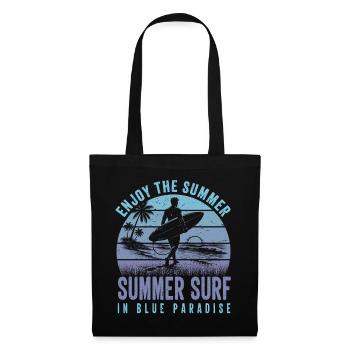 Enjoy the Summer Summer Surf In Blue Paradise - Stoffbeutel - Schwarz - Vorne