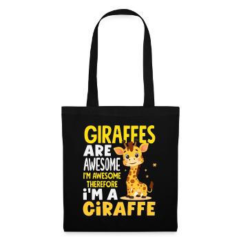 Les girafes sont géniales, donc je suis une girafe - Sac en tissu - noir - Devant