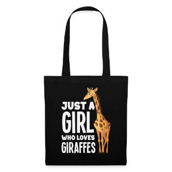 Juste une fille qui aime les girafes - Sac en tissu - noir - Devant