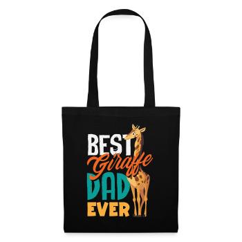 Bester Giraffen Papa Ever Vatertag - Stoffbeutel - Schwarz - Vorne