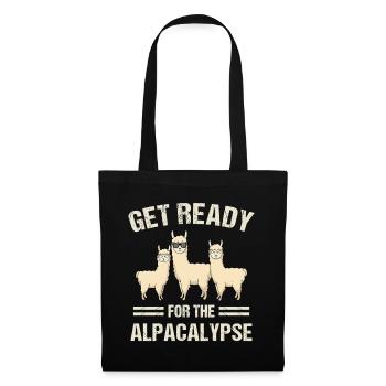 Préparez-vous pour l’art amusant de jeux de mots sur l’alpacalypse - Sac en tissu - noir - Devant