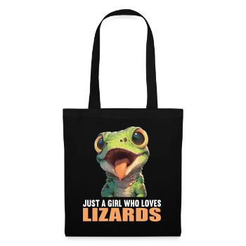 Lézard des lézards - Sac en tissu - noir - Devant